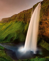 Waterfall In Iceland Wall Mural by   