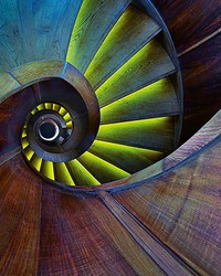 Spiral Staircase Wall Mural by   