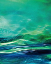 Green Waterscape Wall Mural by   