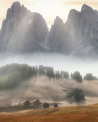 Misty Mountains Wall Mural by   