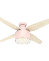 Hunter 52 inch Cranbrook Blush Pink Low Profile Ceiling Fan with LED Light Kit and Handheld Remote by   