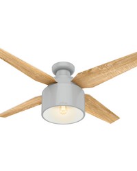 Hunter 52 inch Cranbrook Dove Grey Low Profile Ceiling Fan with LED Light Kit and Handheld Remote by   