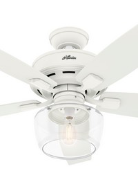 Hunter 52 inch Bennett Matte White Ceiling Fan with LED Light Kit and Handheld Remote by   