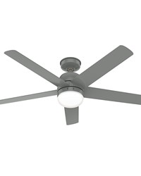 Hunter 52 inch Anorak Quartz Grey WeatherMax Indoor / Outdoor Ceiling Fan with LED Light Kit and Wal by   