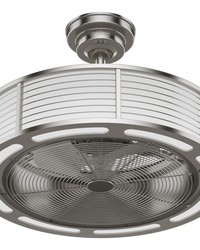 Hunter 12 inch Tunley Brushed Nickel Ceiling Fan with LED Light Kit and Wall Control by   