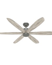 Hunter 58 inch Rhinebeck Matte Silver Ceiling Fan and Wall Control by   