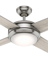 Hunter 52 inch Marconi Brushed Nickel Ceiling Fan with LED Light Kit and Wall Control by   