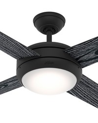 Hunter 52 inch Marconi Matte Black Ceiling Fan with LED Light Kit and Wall Control by   