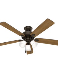 Hunter 52 inch Swanson New Bronze Ceiling Fan with LED Light Kit and Pull Chain by   