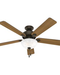 Hunter 52 inch Swanson New Bronze Ceiling Fan with LED Light Kit and Pull Chain by   