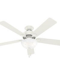 Hunter 52 inch Swanson Fresh White Ceiling Fan with LED Light Kit and Pull Chain by   