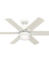 Hunter 44 inch Radeon Wi-Fi Matte White Ceiling Fan with LED Light Kit and Wall Control by   