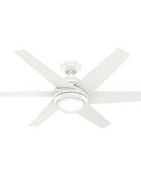 Hunter 52 inch Sotto Fresh White Ceiling Fan with LED Light Kit and Handheld Remote by   