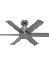 Hunter 44 inch Kennicott Matte Silver Damp Rated Ceiling Fan and Wall Control by   