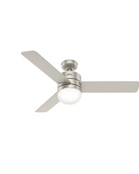 Hunter 54 inch Neutron Wi-Fi Matte Nickel Ceiling Fan with LED Light Kit and Handheld Remote by   