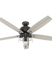 Hunter 60 inch Churchwell Noble Bronze Ceiling Fan with LED Light Kit and Pull Chain by   