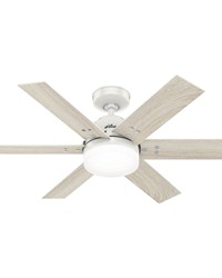 Hunter 44 inch Pacer Fresh White Ceiling Fan with LED Light Kit and Handheld Remote by   