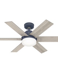 Hunter 44 inch Pacer Indigo Blue Ceiling Fan with LED Light Kit and Handheld Remote by   