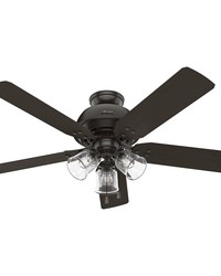 Hunter 52 inch River Ridge Noble Bronze Damp Rated Ceiling Fan with LED Light Kit and Pull Chain by   