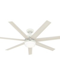 Hunter 60 inch Phenomenon Wi-Fi ENERGY STAR® Matte White Ceiling Fan with LED Light Kit and Wall by   