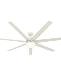 Hunter 70 inch Phenomenon Wi-Fi ENERGY STAR® Matte White Ceiling Fan with LED Light Kit and Wall by   