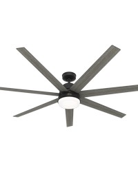 Hunter 70 inch Phenomenon Wi-Fi ENERGY STAR® Matte Black Ceiling Fan with LED Light Kit and Wall by   