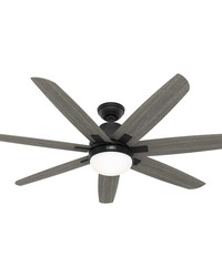 Hunter 60 inch Wilder Matte Black Ceiling Fan with LED Light Kit and Wall Control by   