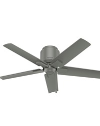 Hunter 44 inch Terrace Cove Matte Silver Low Profile Damp Rated Ceiling Fan and Pull Chain by   