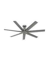 Hunter 60 inch Downtown ENERGY STAR® Matte Silver Damp Rated Ceiling Fan and Wall Control by   