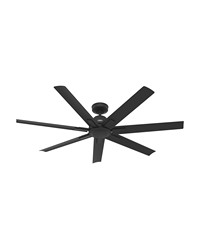 Hunter 60 inch Downtown ENERGY STAR® Matte Black Damp Rated Ceiling Fan and Wall Control by   