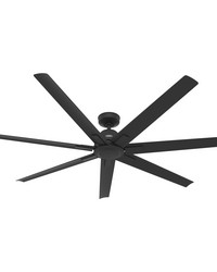 Hunter 72 inch Downtown ENERGY STAR® Matte Black Damp Rated Ceiling Fan and Wall Control by   