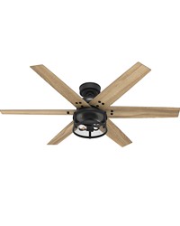 Hunter 52 inch Houston Matte Black Ceiling Fan with LED Light Kit and Handheld Remote by   