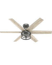 Hunter 52 inch Houston Matte Silver Ceiling Fan with LED Light Kit and Handheld Remote by   