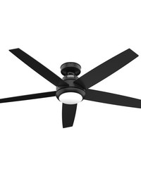 Hunter 52 inch Zayden Matte Black Ceiling Fan with LED Light Kit and Handheld Remote by   