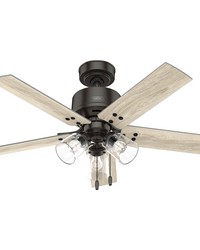 Hunter 44 inch Sencillo Noble Bronze Ceiling Fan with LED Light Kit and Pull Chain by   