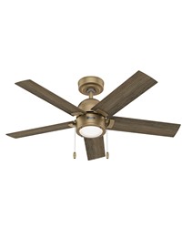 Hunter 44 inch Erling Luxe Gold Ceiling Fan with LED Light Kit and Pull Chain by   