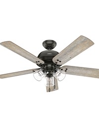 Hunter 52 inch Shady Grove Noble Bronze Ceiling Fan with LED Light Kit and Pull Chain by   