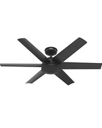 Hunter 52 inch Jetty Matte Black WeatherMax Indoor / Outdoor Ceiling Fan and Wall Control Black Exterior Outdoor Fan by   