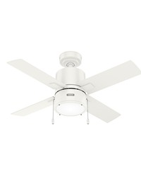 Hunter 42 inch Beck Fresh White Ceiling Fan with LED Light Kit and Pull Chain by   