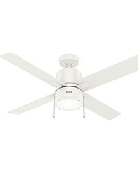 Hunter 52 inch Beck Fresh White Ceiling Fan with LED Light Kit and Pull Chain by   