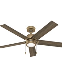 Hunter 52 inch Erling Luxe Gold Ceiling Fan with LED Light Kit and Pull Chain by   