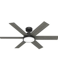 Hunter 52 inch Donatella Matte Black Ceiling Fan with LED Light Kit and Handheld Remote by   