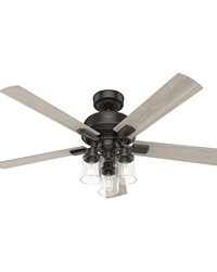 Hunter 52 inch Hartland Noble Bronze Ceiling Fan with LED Light Kit and Handheld Remote by   