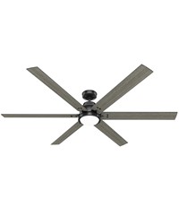 Hunter 72 inch Gravity Wi-Fi ENERGY STAR® Matte Black Ceiling Fan with LED Light Kit and Handhel by   