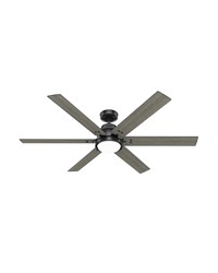 Hunter 60 inch Gravity Wi-Fi ENERGY STAR® Matte Black Ceiling Fan with LED Light Kit and Handhel by   