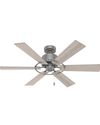 Hunter 52 inch Gilrock Matte Silver Ceiling Fan and Pull Chain by   