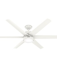 Hunter 60 inch Skysail ENERGY STAR® Fresh White WeatherMax Indoor / Outdoor Ceiling Fan with LED by   