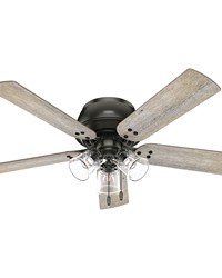 Hunter 52 inch Shady Grove Noble Bronze Low Profile Ceiling Fan with LED Light Kit and Pull Chain by   