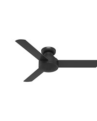 Hunter 44 inch Presto Matte Black Low Profile Ceiling Fan and Wall Control by   