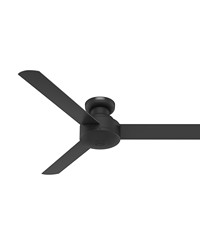 Hunter 52 inch Presto Matte Black Low Profile Ceiling Fan and Wall Control by   